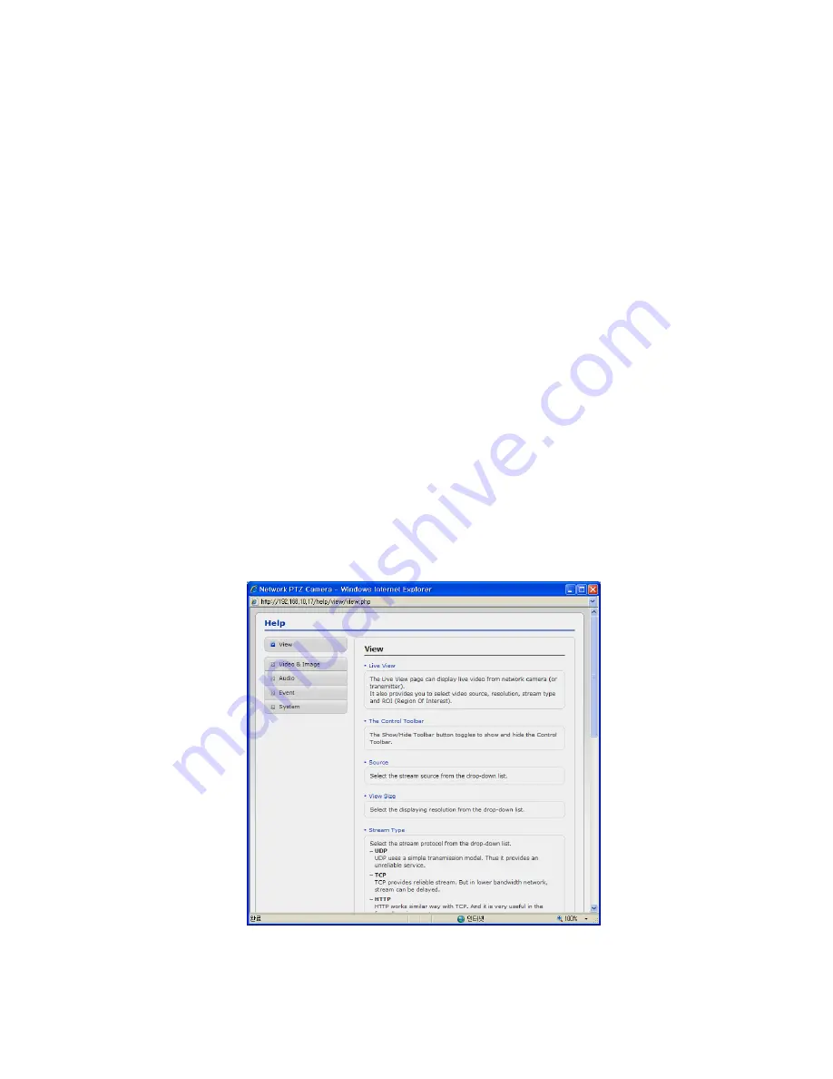 Vista VK2-600PTZ Configuration And User Manual Download Page 54