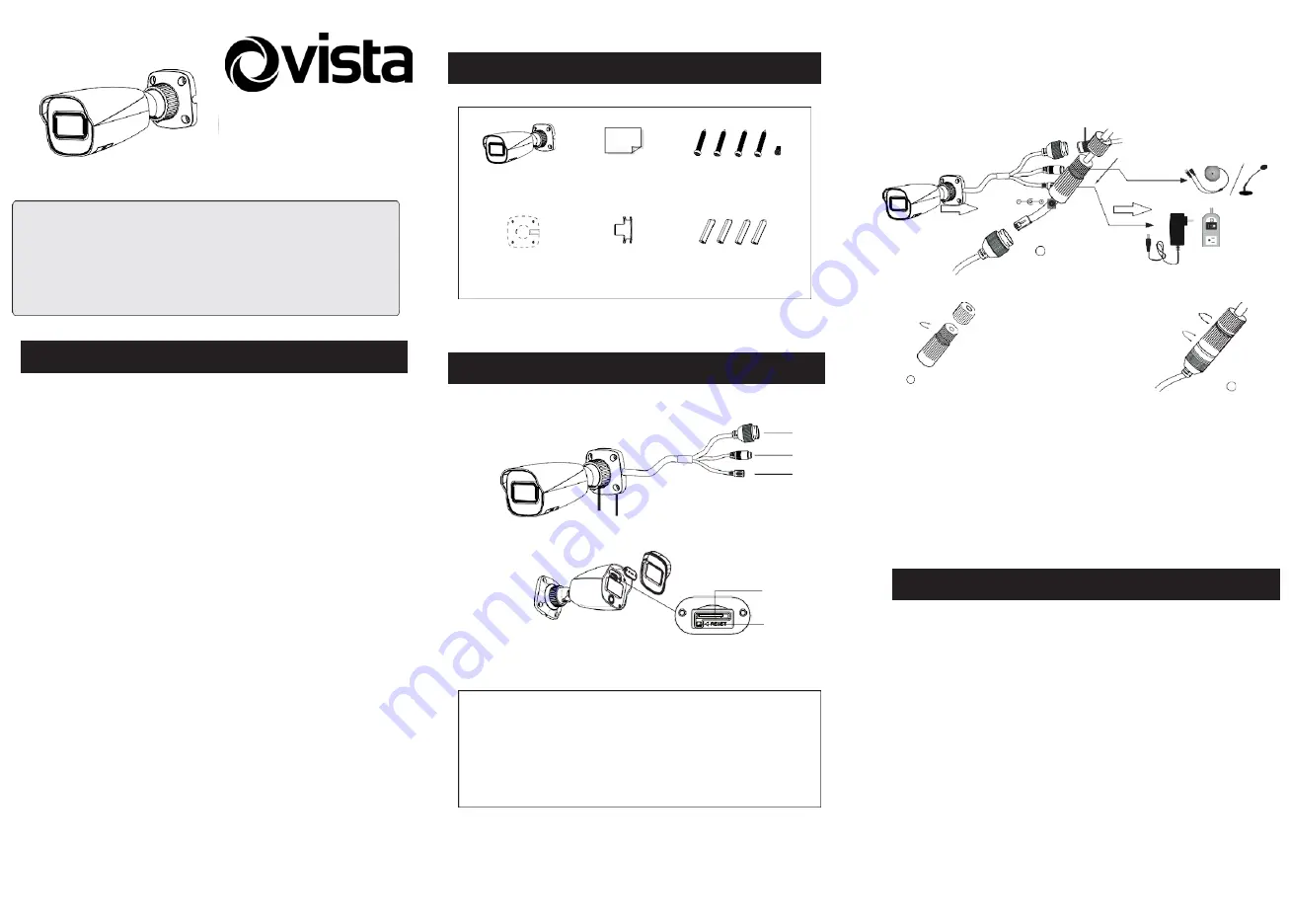 Vista VLI-4BL28IRQ Quick Start Manual Download Page 1