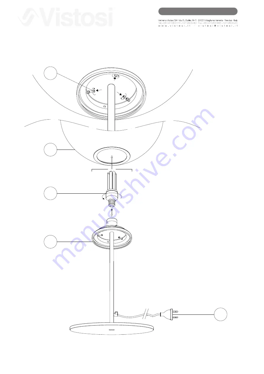 Vistosi LUCCIOLA LT 30 Assembly Instruction Download Page 3