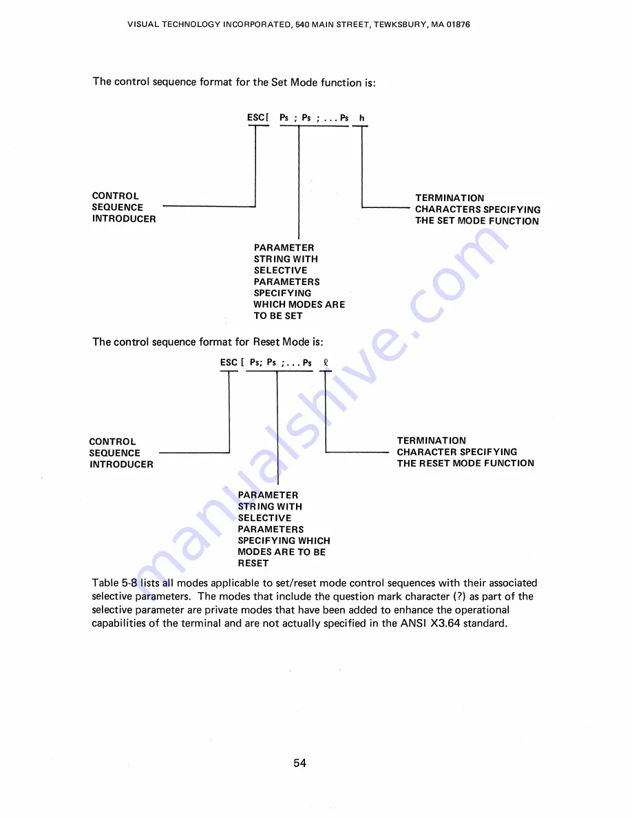 Visual Technology VISUAL 400 Reference Manual Download Page 64