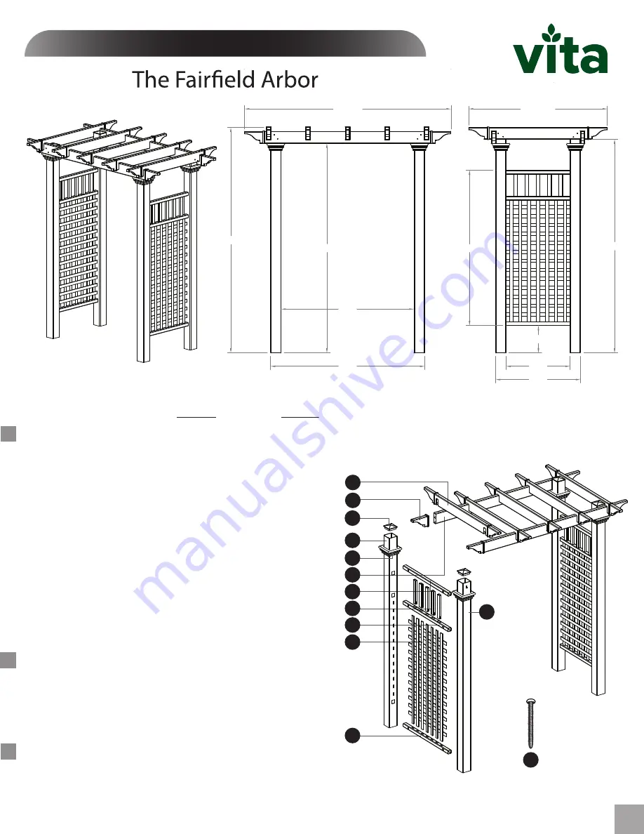 vita The Fairfield Arbor Assembly Instructions Download Page 1