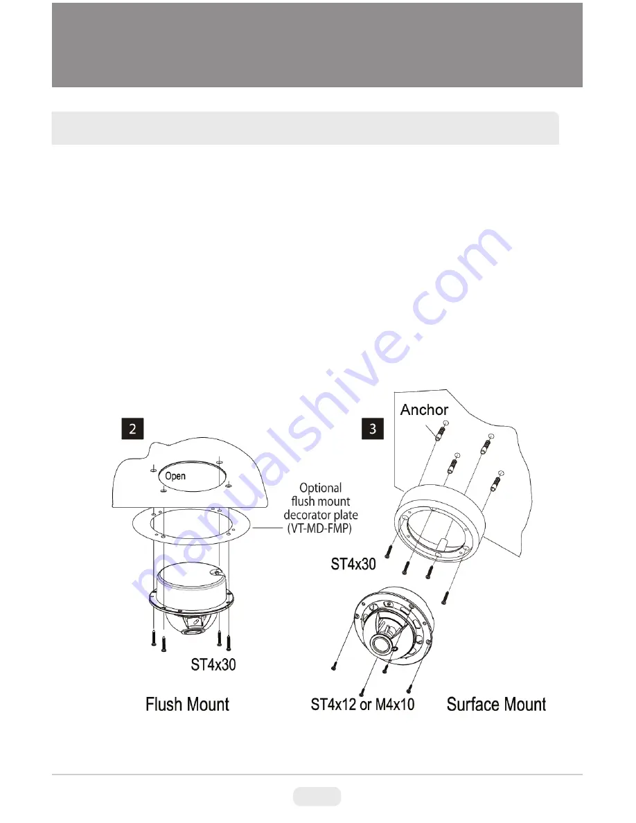 Vitek 750 TVL Dome Cameras Series User Manual Download Page 6