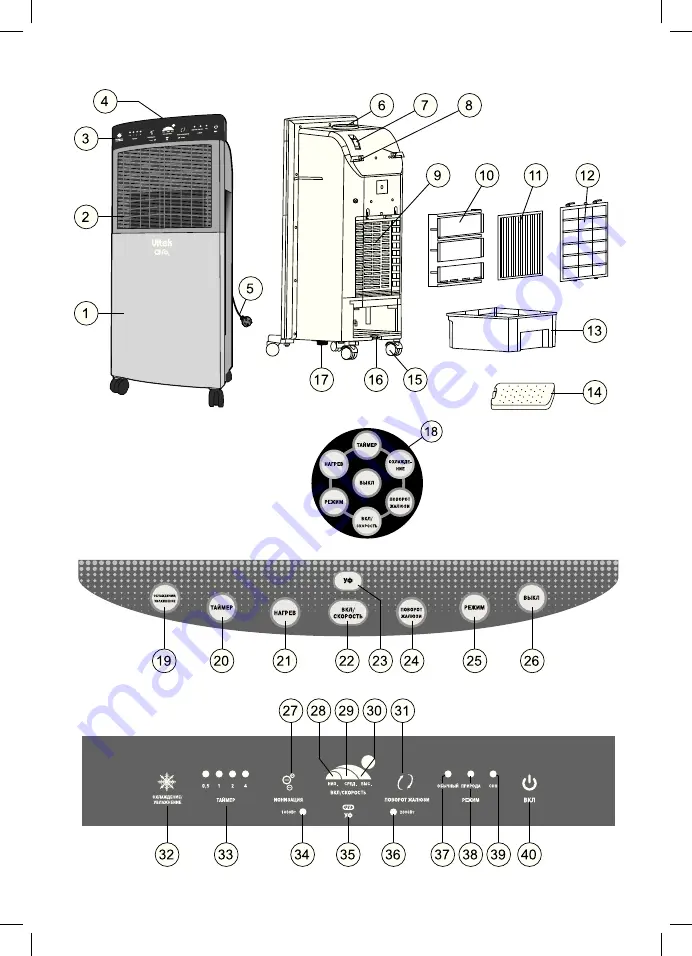 Vitek Airo2 VT-2173 Manual Instruction Download Page 2