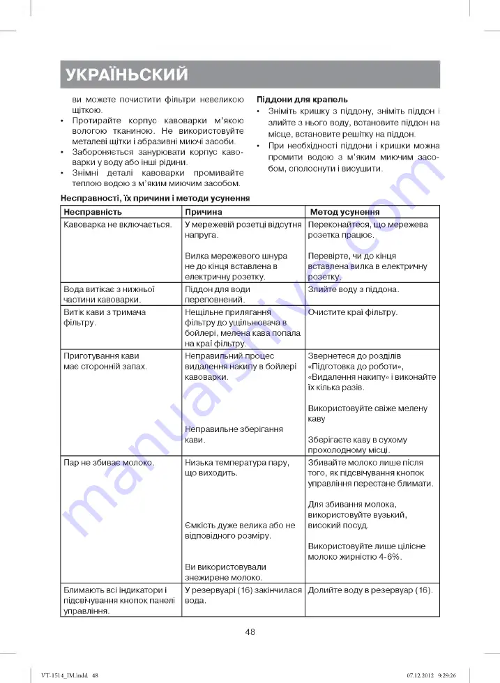 Vitek VT-1514 BK Manual Instruction Download Page 22