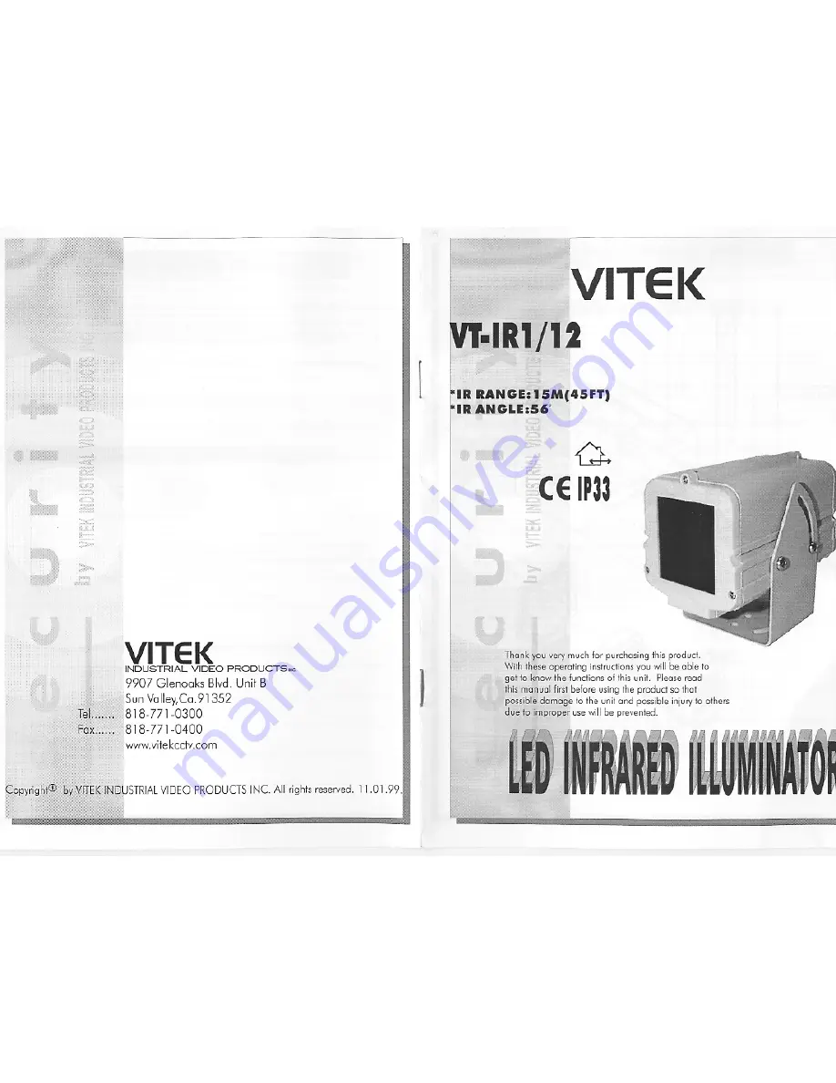 Vitek VT-IR1/12 User Manual Download Page 1