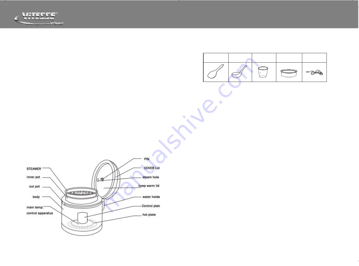 Vitesse Home VS-598PK Manual Download Page 3