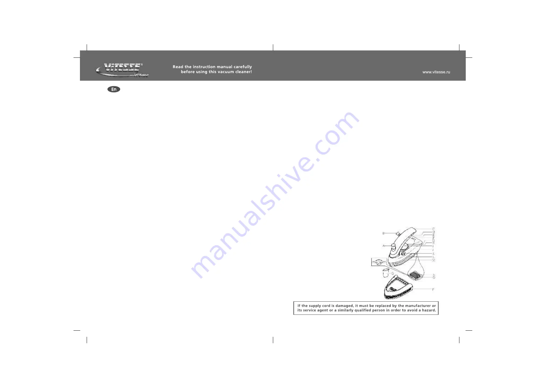 Vitesse Home VS-654 Manual Download Page 2