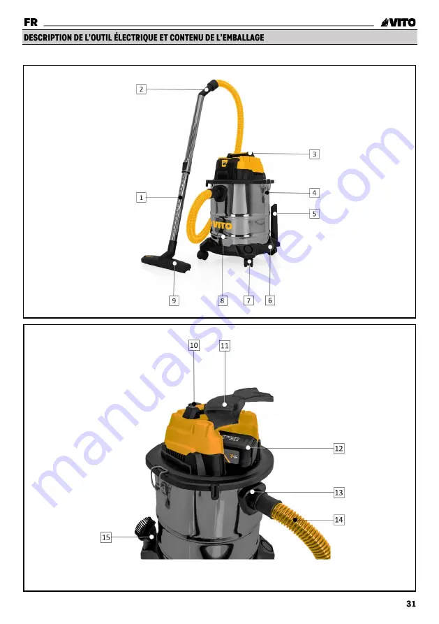 VITO PRO POWER VIBCASLB20SFL20 Скачать руководство пользователя страница 31