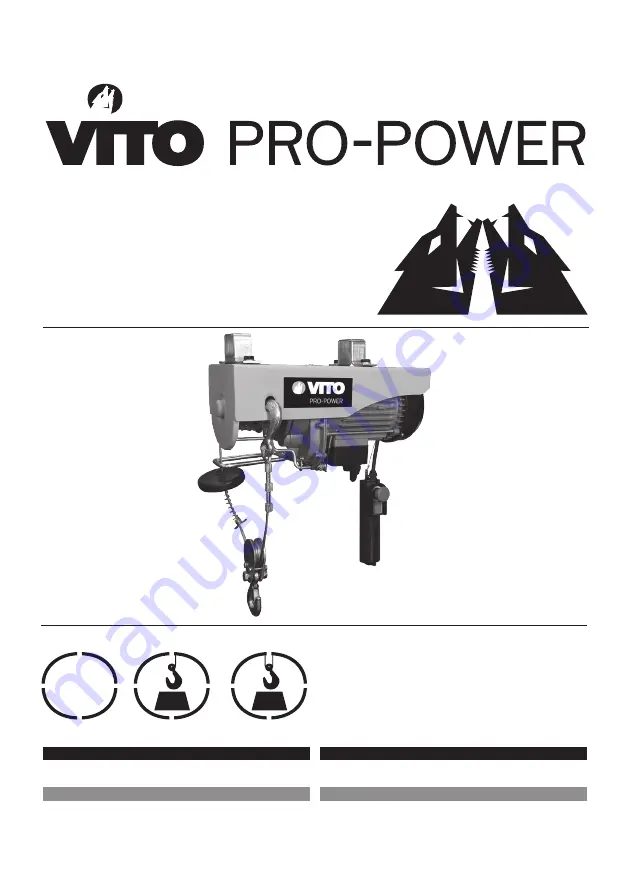 VITO PRO-POWER Instruction Manual Download Page 1