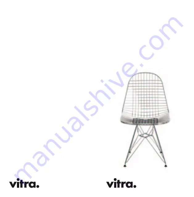 VITRA Wire Chair Instructions For Use Manual Download Page 1