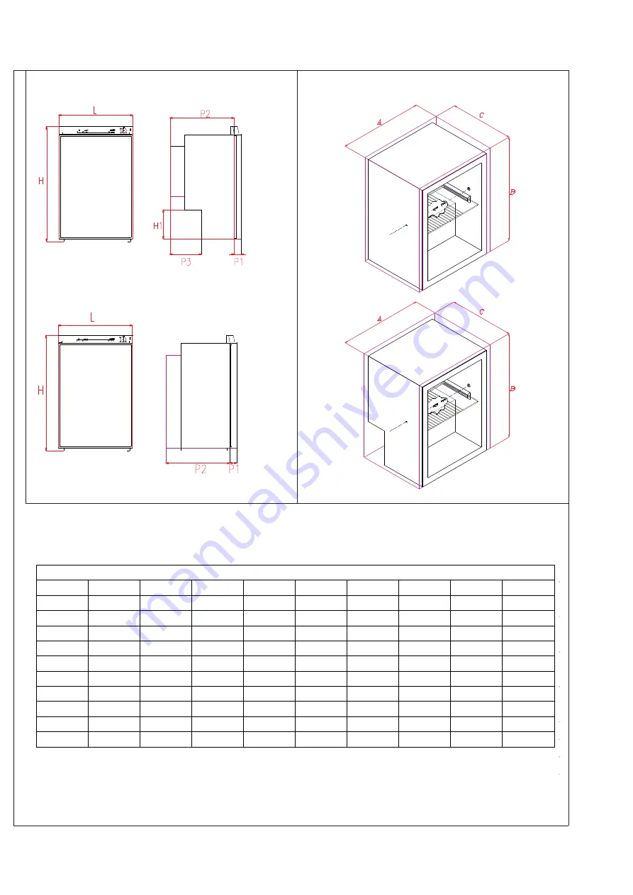 Vitrifrigo Trivalente 5040 User, Maintenance And Installation Manual Download Page 62