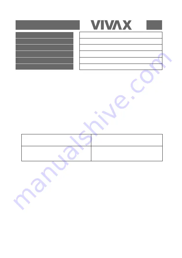 Vivax CF-180 WH Instruction Manual Download Page 118