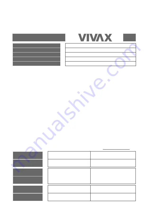 Vivax SP-7080H Instruction Manual Download Page 59