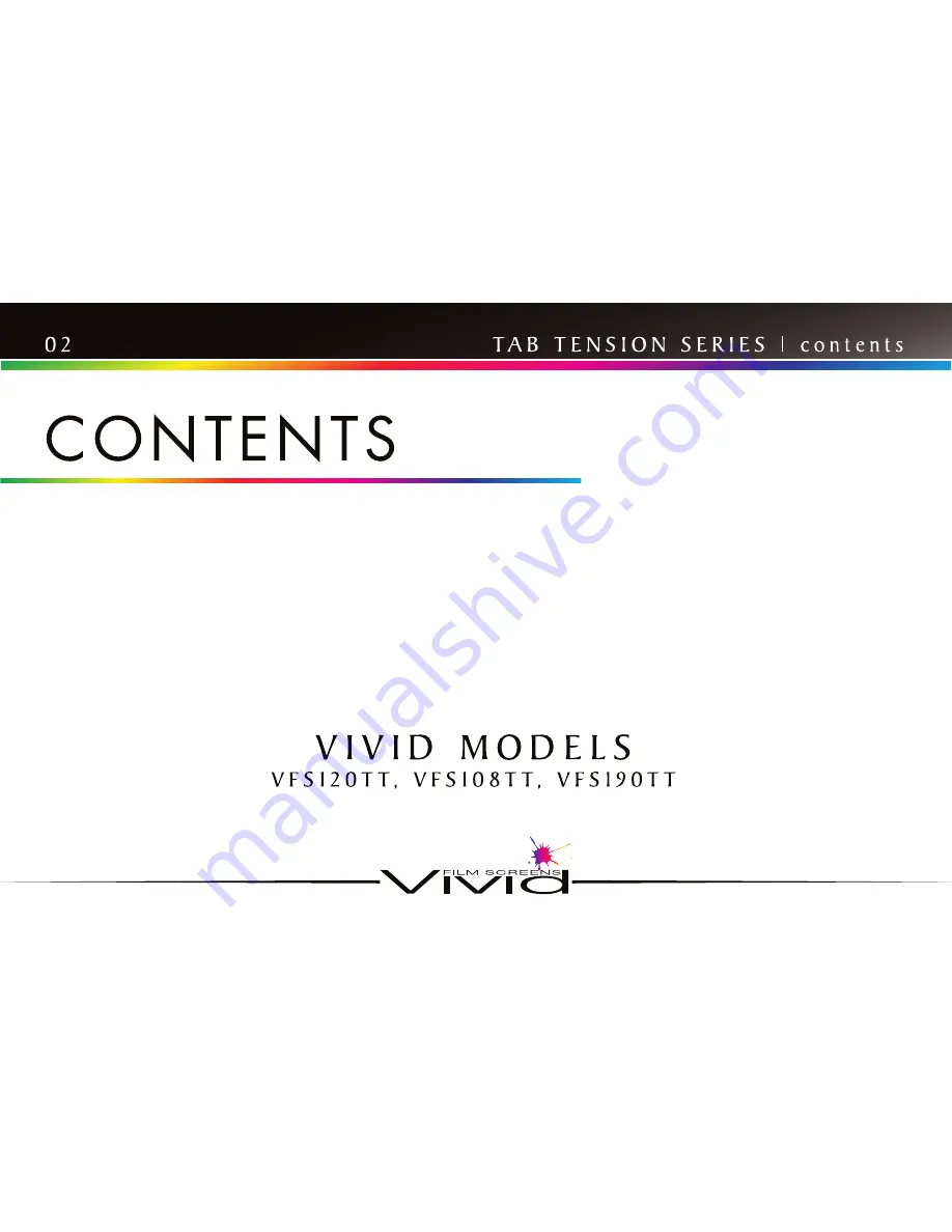 Vivid VFS108TT Tab Tension Series Скачать руководство пользователя страница 2