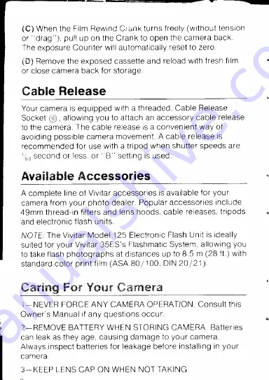 Vivitar 35ES Скачать руководство пользователя страница 13