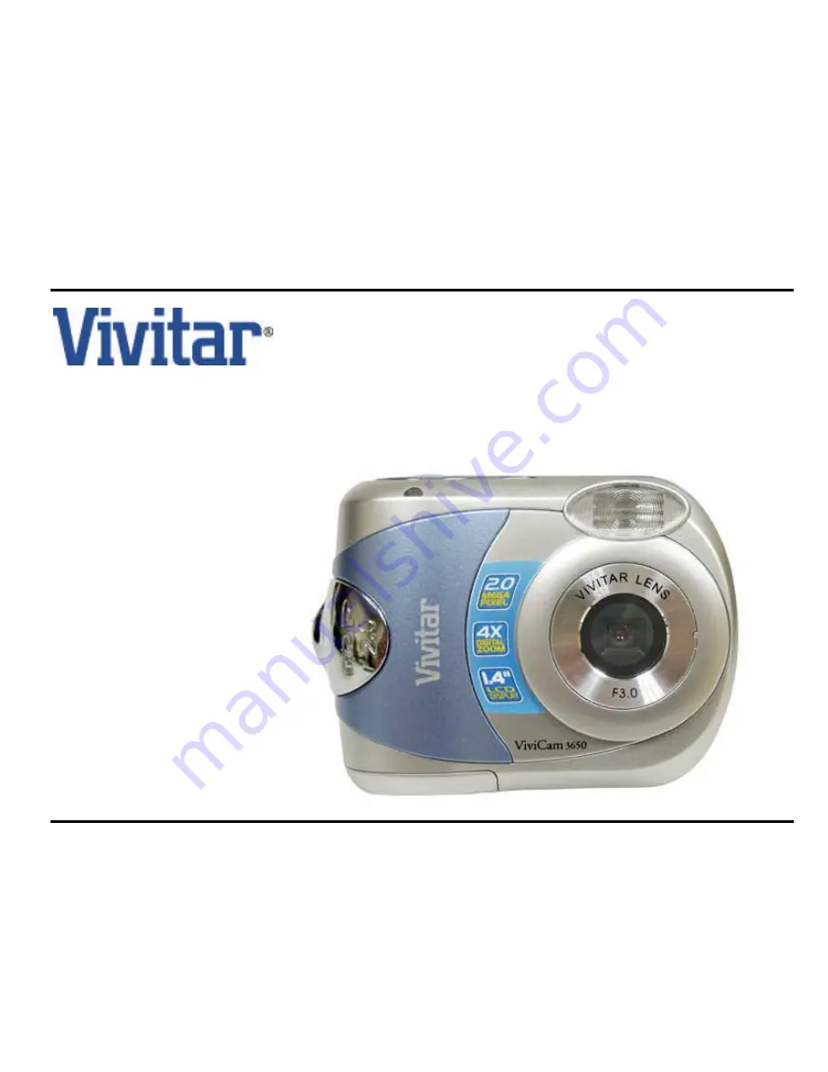 Vivitar Vivicam 3650 User Manual Download Page 1