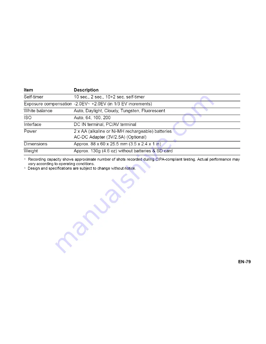 Vivitar ViviCam 5388 Owner'S Manual Download Page 80