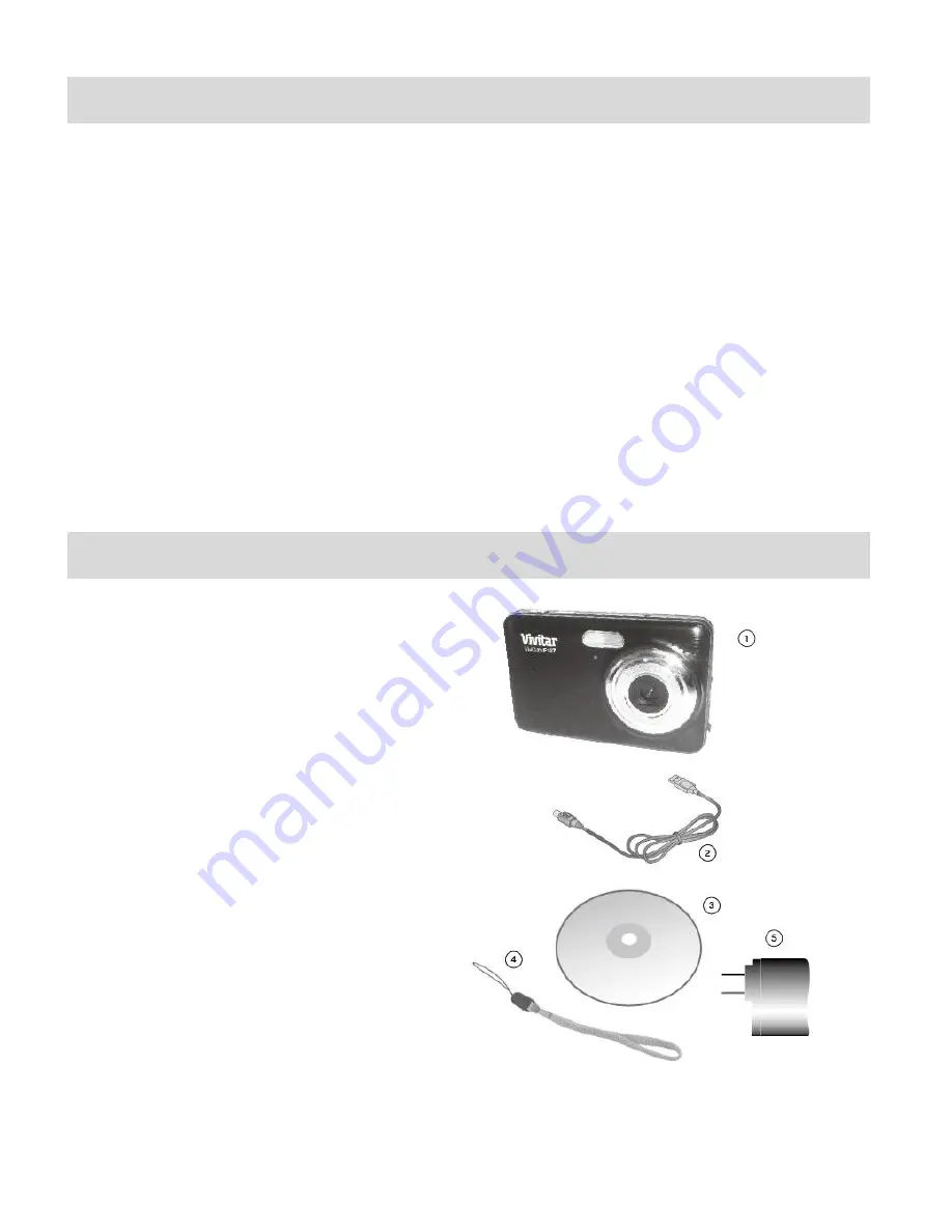 Vivitar ViviCam F127 User Manual Download Page 3