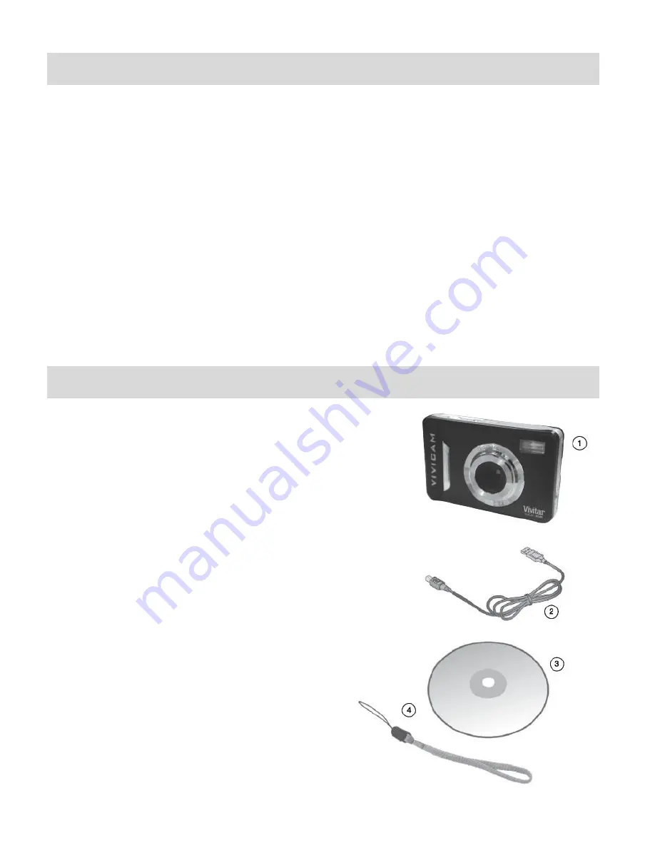 Vivitar ViviCam X035 User Manual Download Page 3