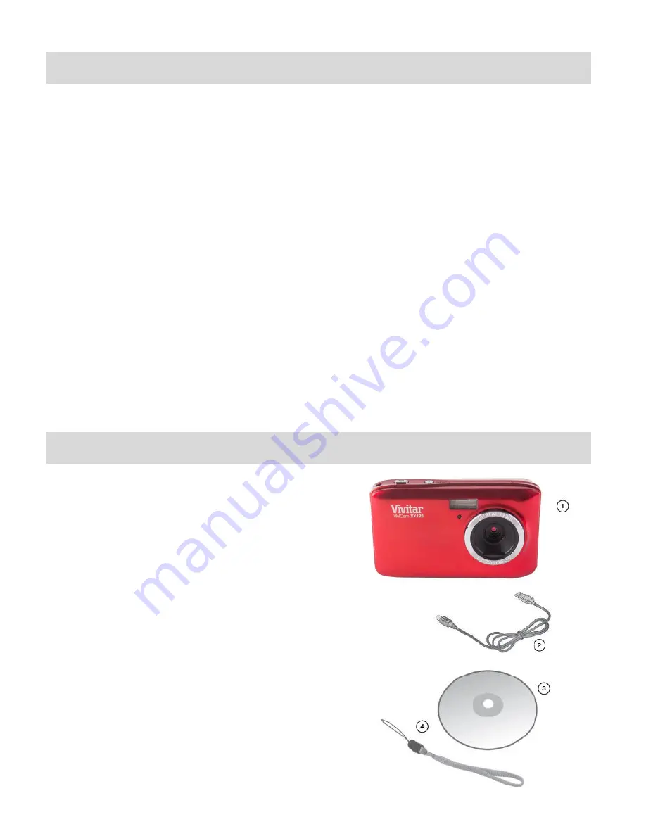 Vivitar ViviCam XX128 Скачать руководство пользователя страница 3