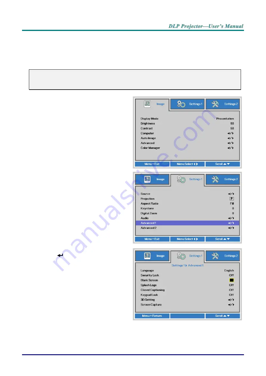 Vivitek D964HD User Manual Download Page 21