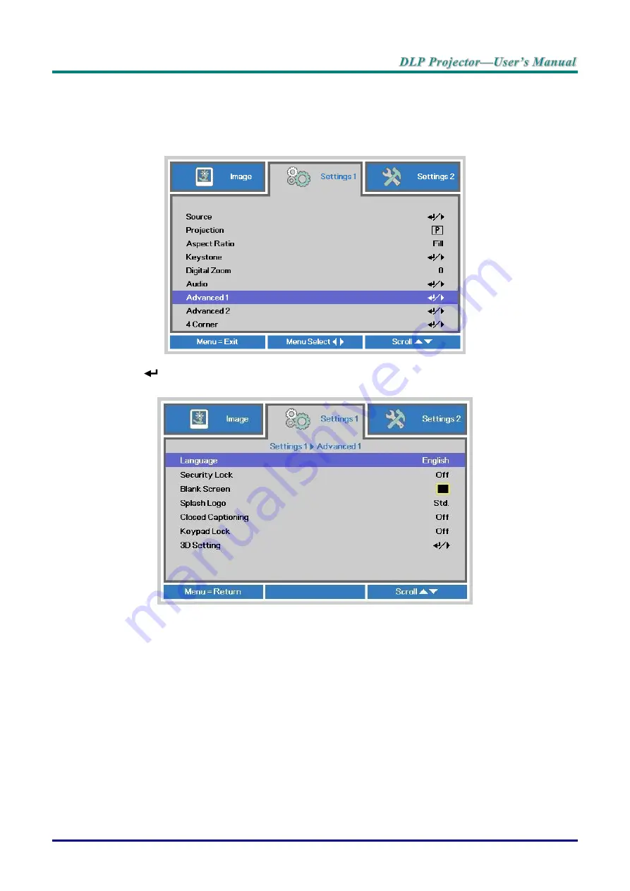 Vivitek DU70 Series User Manual Download Page 37