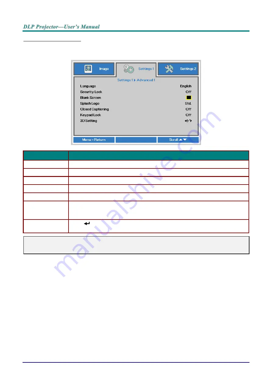 Vivitek DU70 Series User Manual Download Page 48