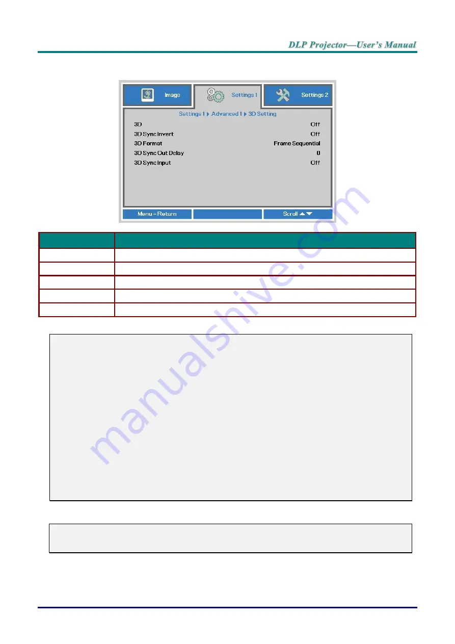 Vivitek DU70 Series User Manual Download Page 49