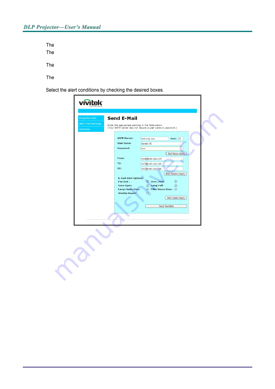 Vivitek DU70 Series User Manual Download Page 62