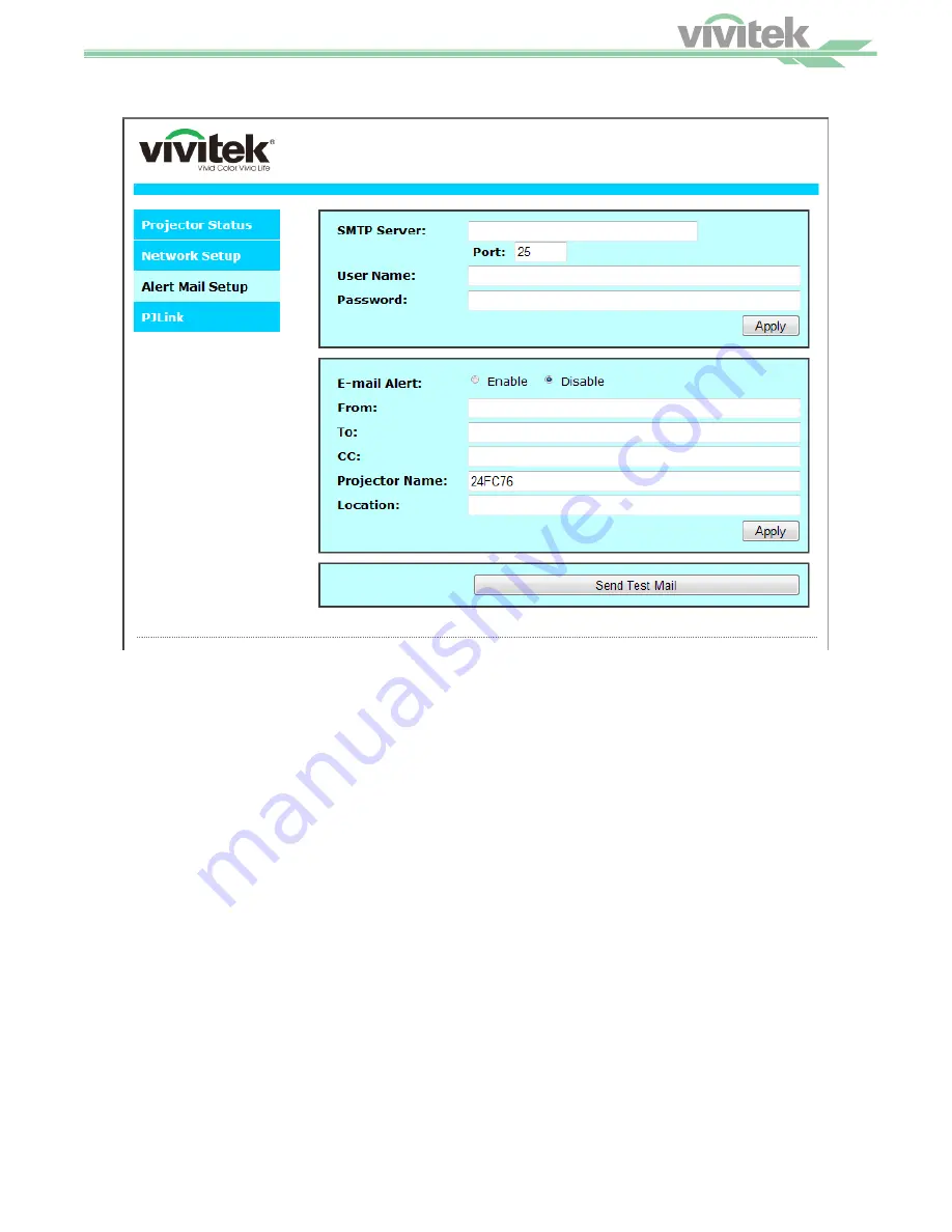 Vivitek DU9000 User Manual Download Page 58