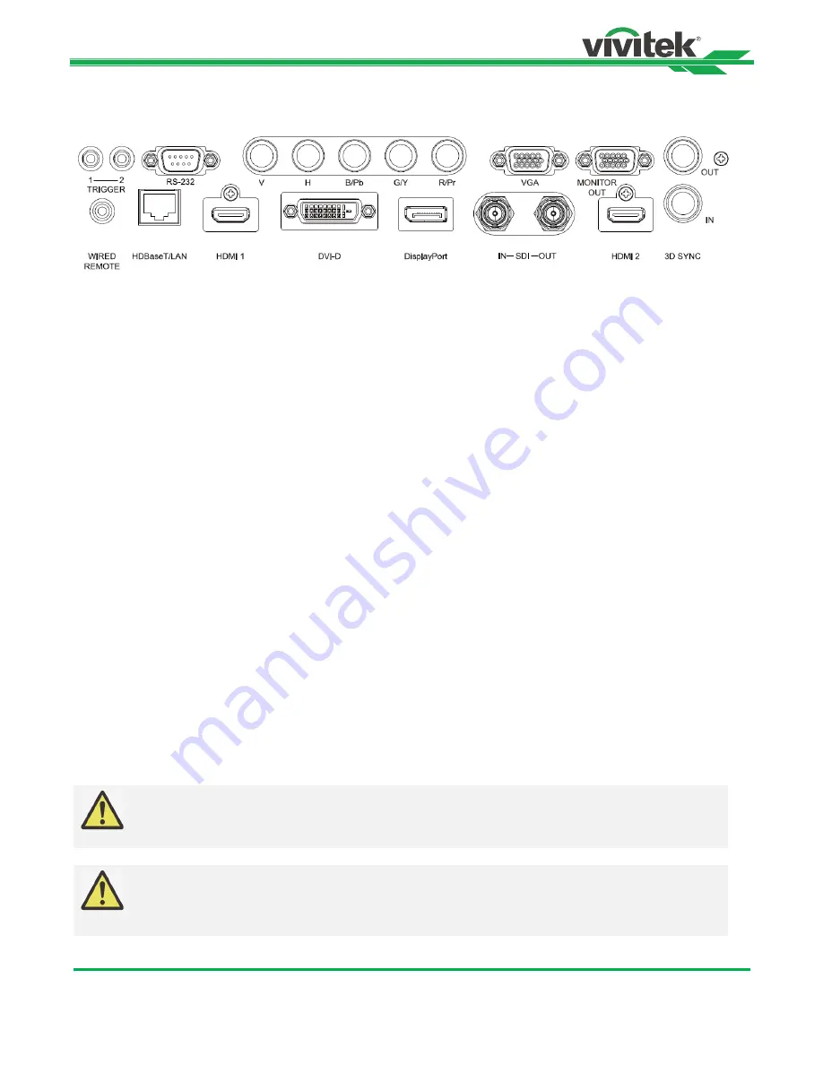 Vivitek DU9800Z User Manual Download Page 11