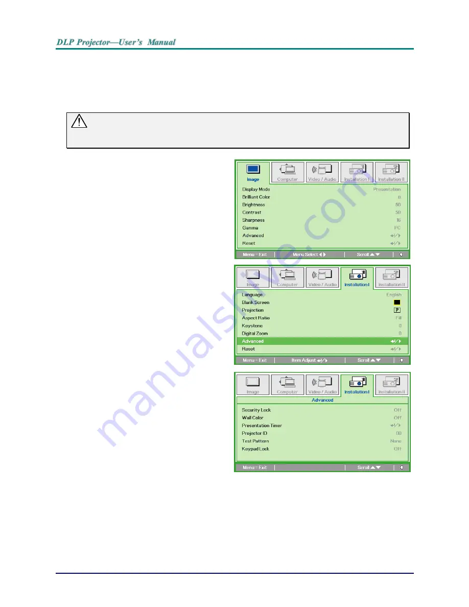 Vivitek DW866 series User Manual Download Page 21