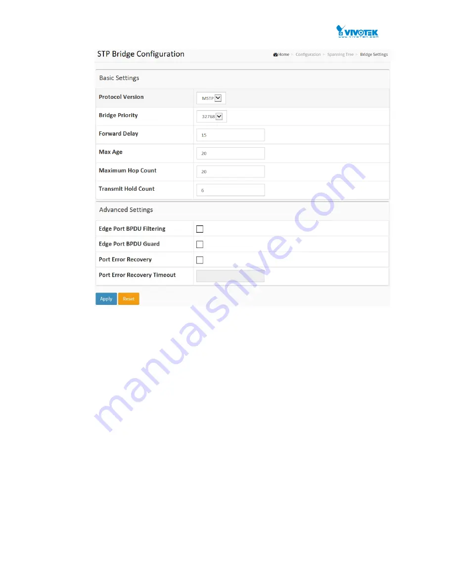 Vivotek AW-GEV-104A Series User Manual And Warranty Statement Download Page 104