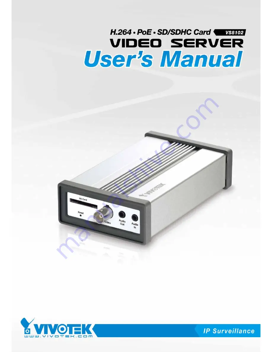 Vivotek VS8102 User Manual Download Page 1