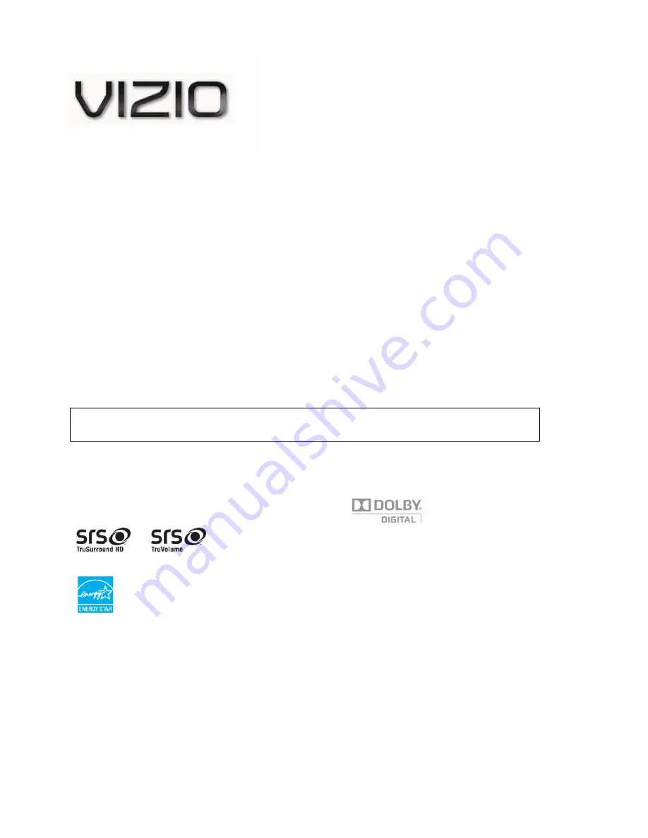 Vizio E421VO User Manual Download Page 2