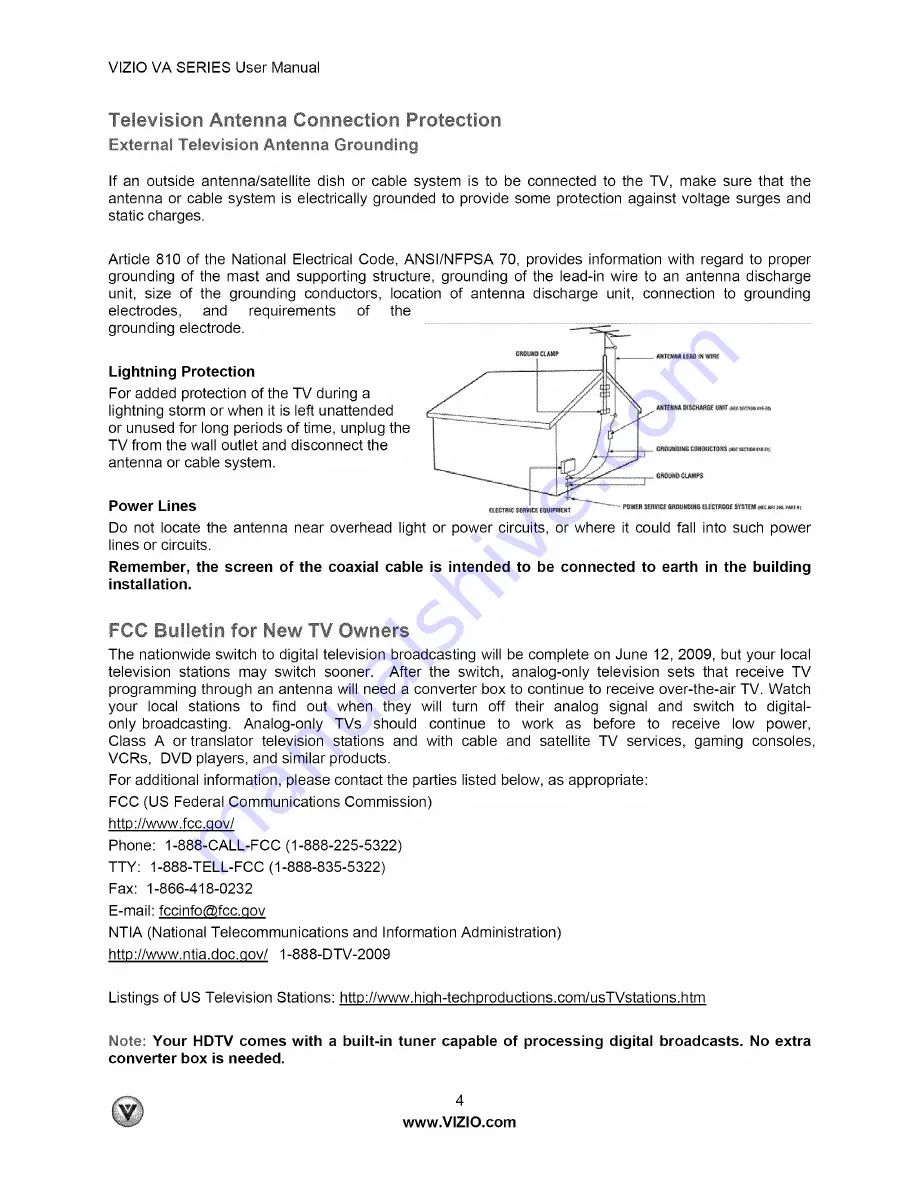 Vizio M190VA User Manual Download Page 4