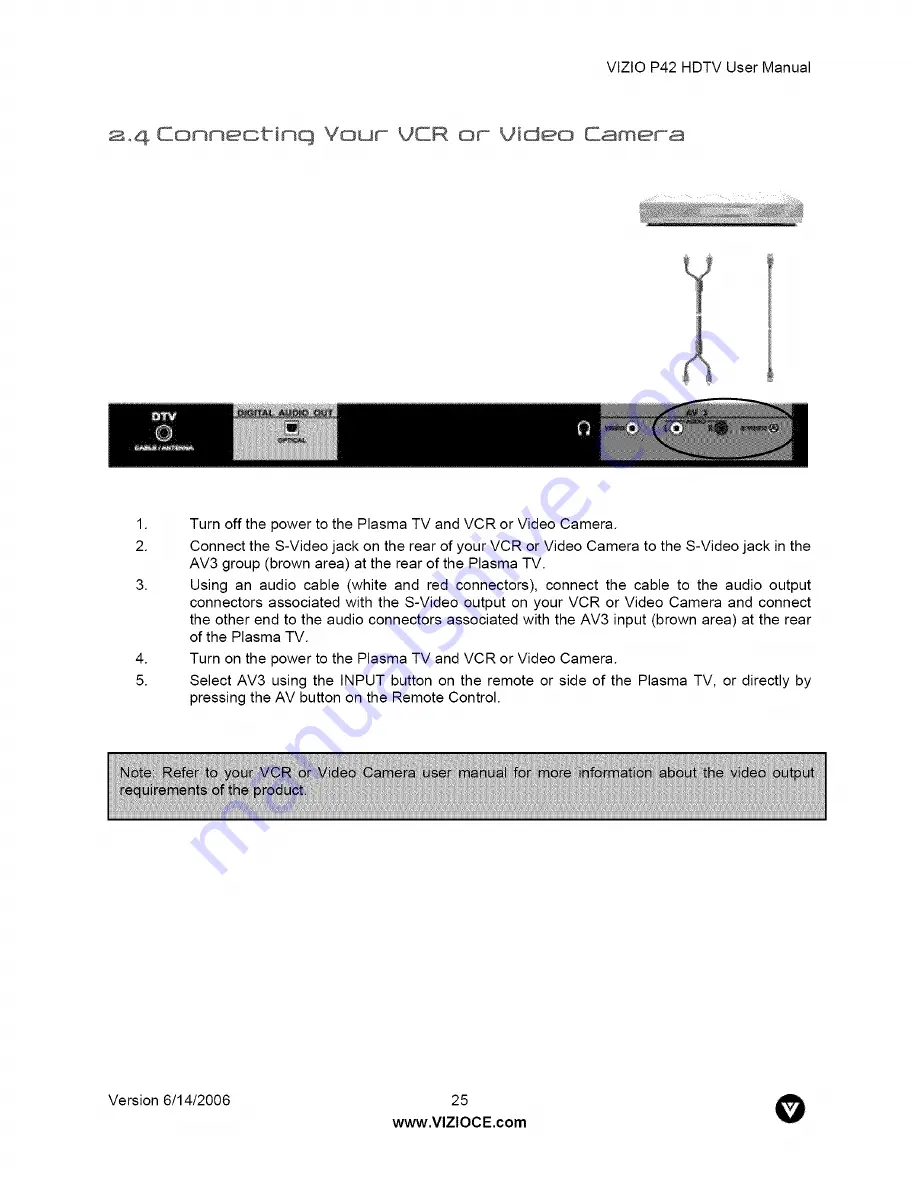 Vizio P42HDTV User Manual Download Page 25