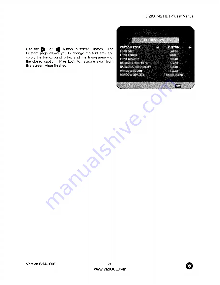 Vizio P42HDTV User Manual Download Page 39