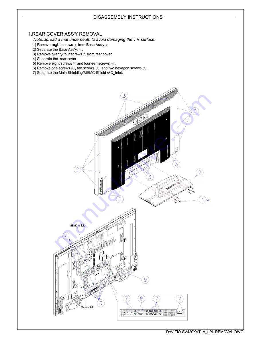 Vizio SV420XVT1A_LPL Service Manual Download Page 28