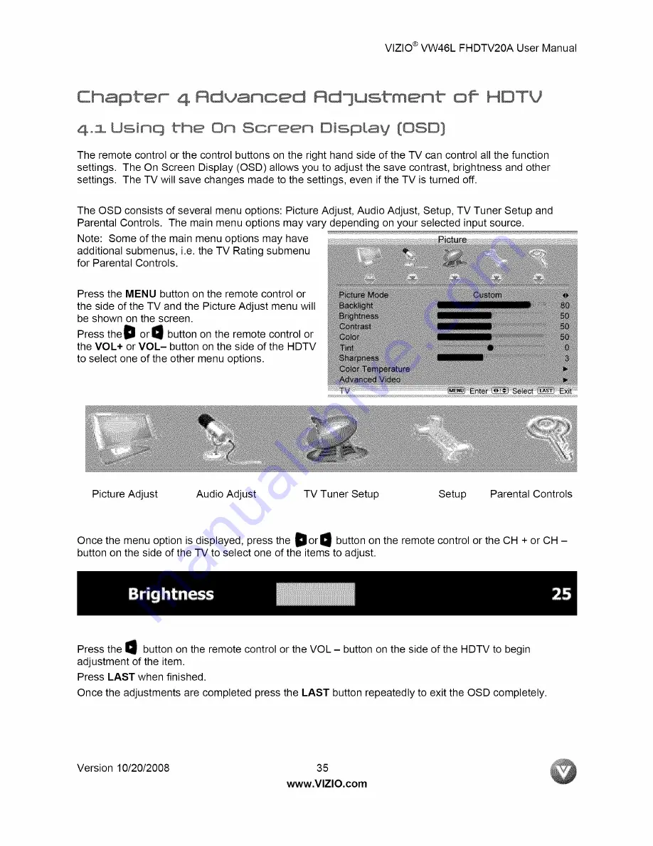 Vizio VW46LFHDTV20A User Manual Download Page 35