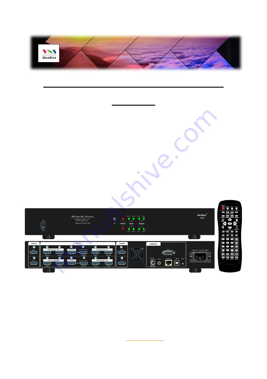 VNS G904 User Manual Download Page 1