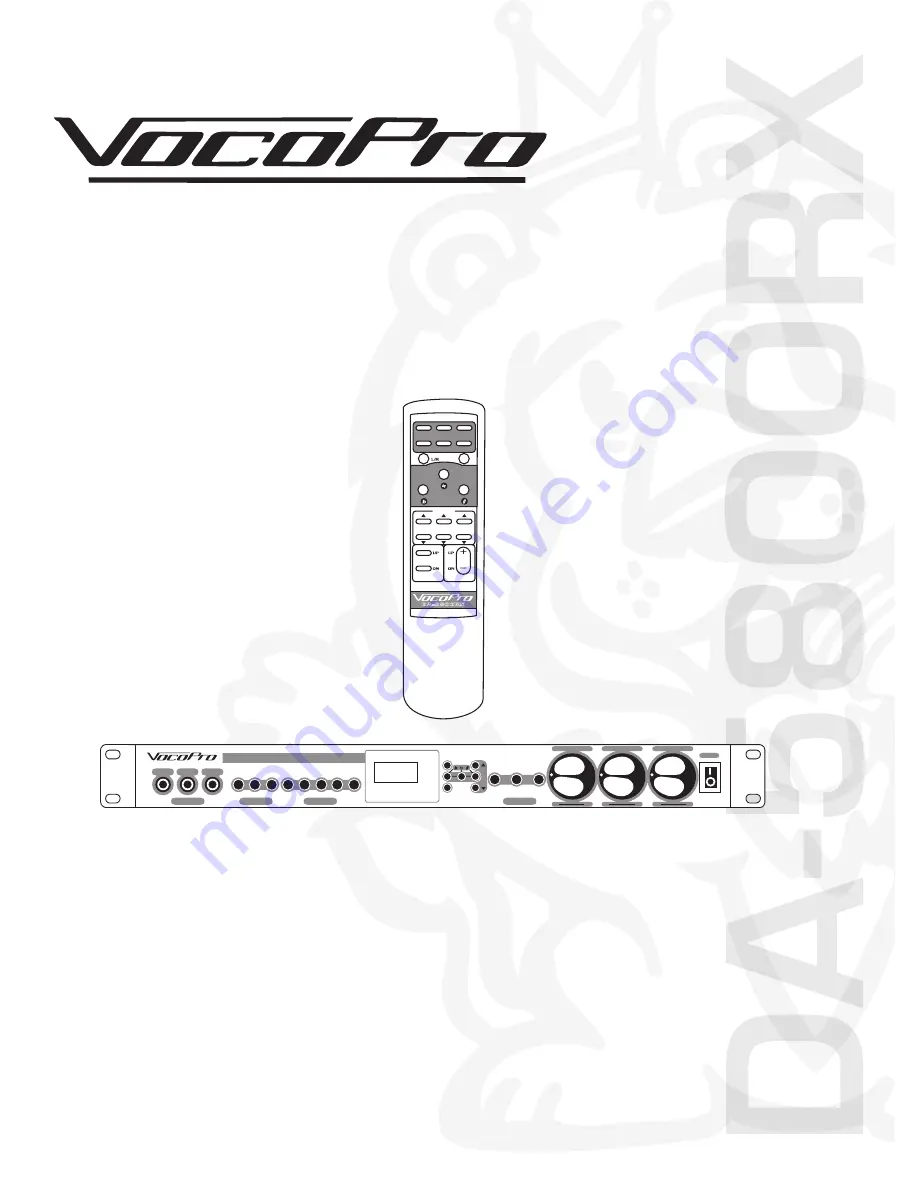 VocoPro DA-5800RX Скачать руководство пользователя страница 1