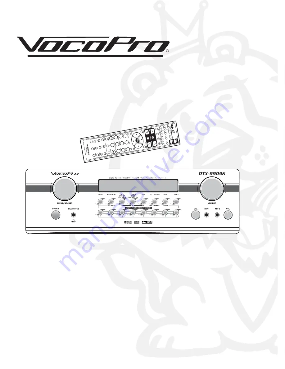 VocoPro DTX-9909K Скачать руководство пользователя страница 1