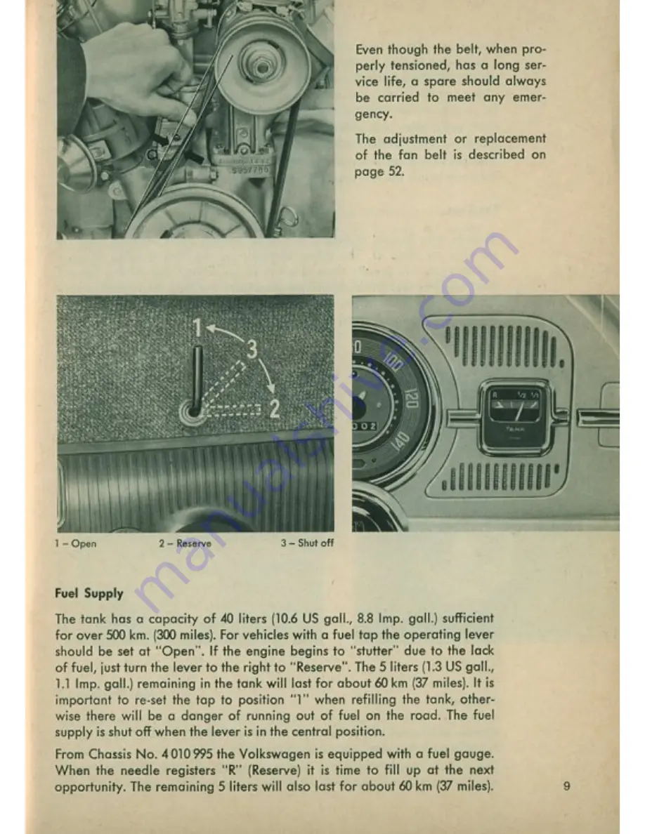 Volkswagen 1960 1200 Instruction Manual Download Page 11