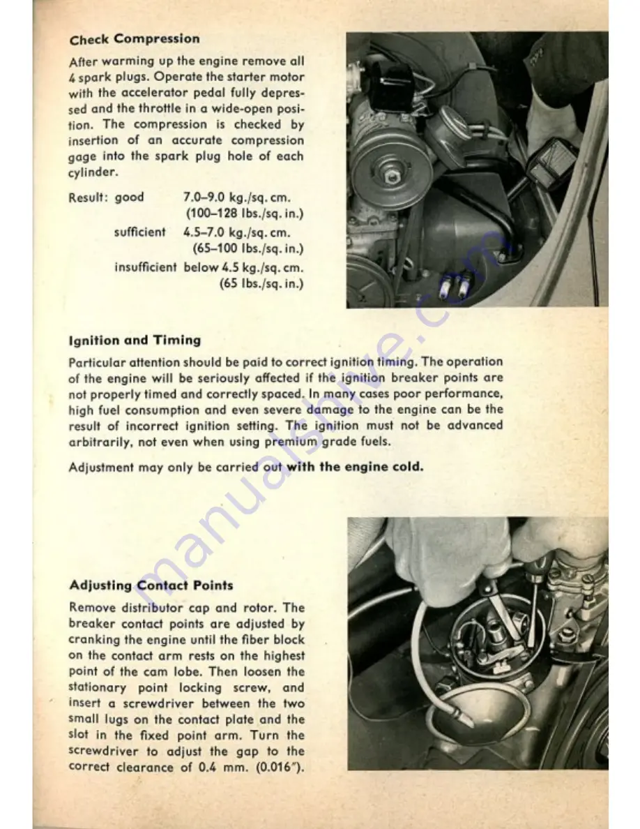 Volkswagen 1960 Bug Convertible Instruction Manual Download Page 61