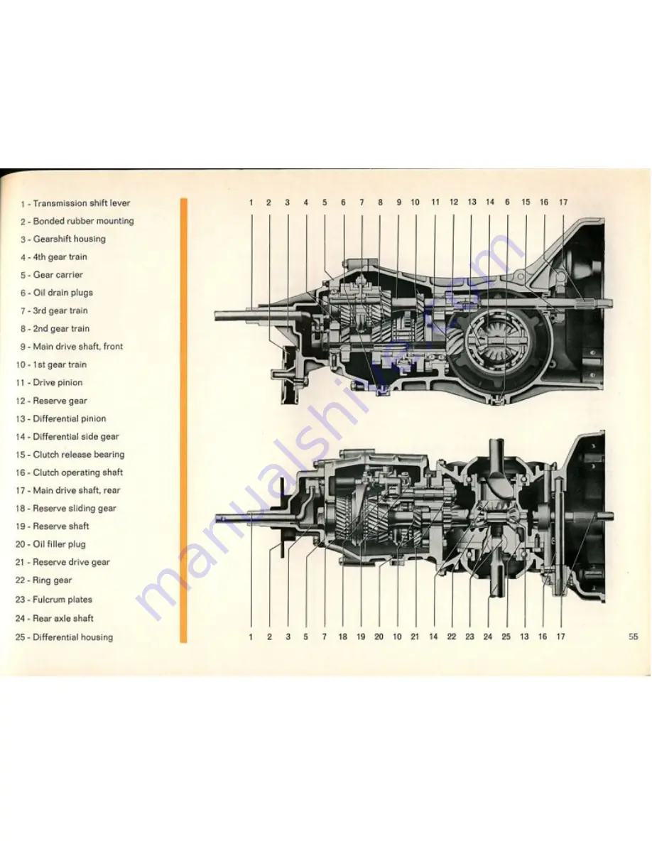 Volkswagen Karmann Chia 1500 Instruction Manual Download Page 56