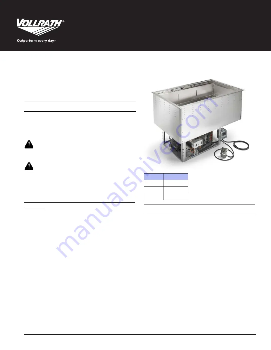 Vollrath FAC-3 Operator'S Manual Download Page 5