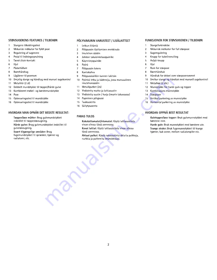 VOLTA Sprite U3705 Directions For Use Manual Download Page 10