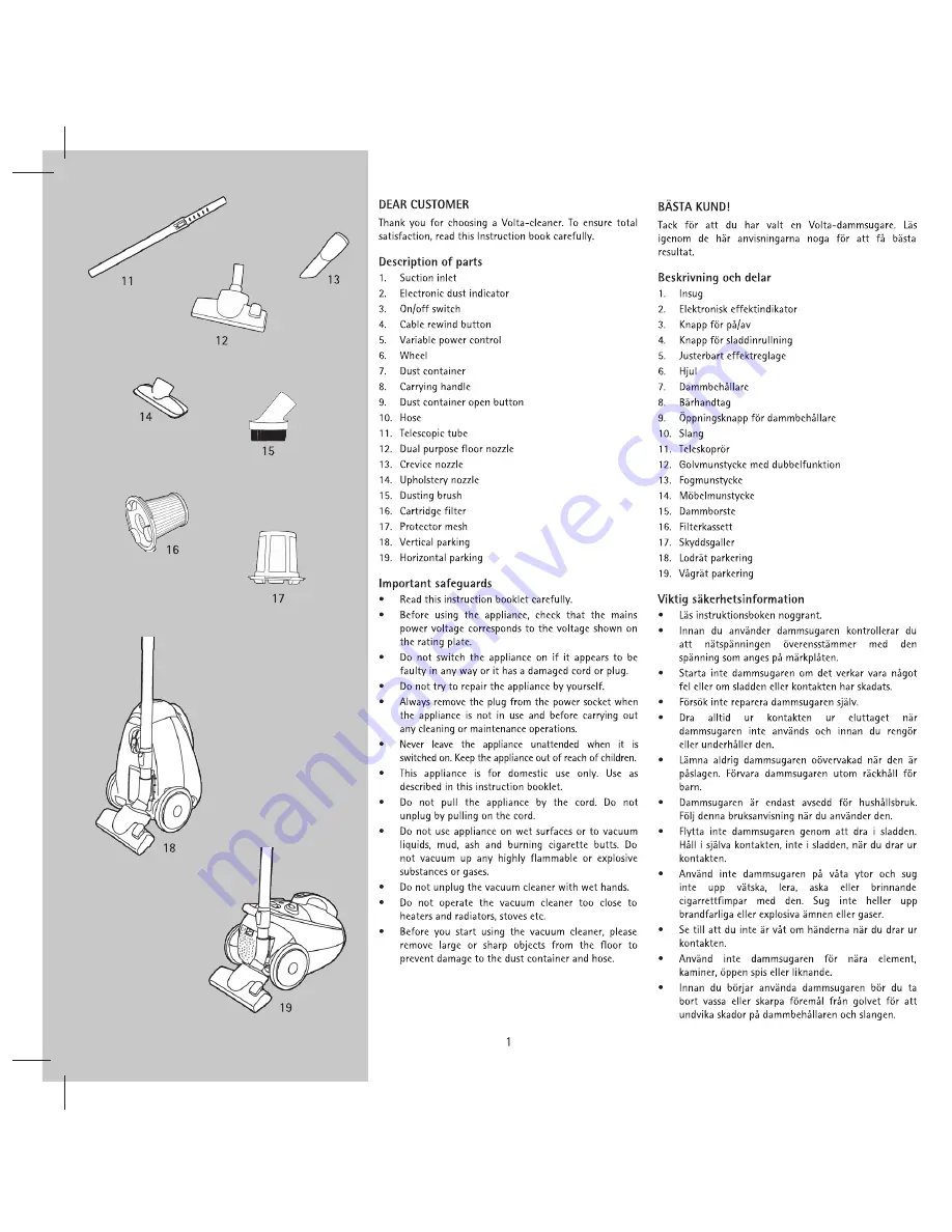 VOLTA U7301 Directions For Use Manual Download Page 4