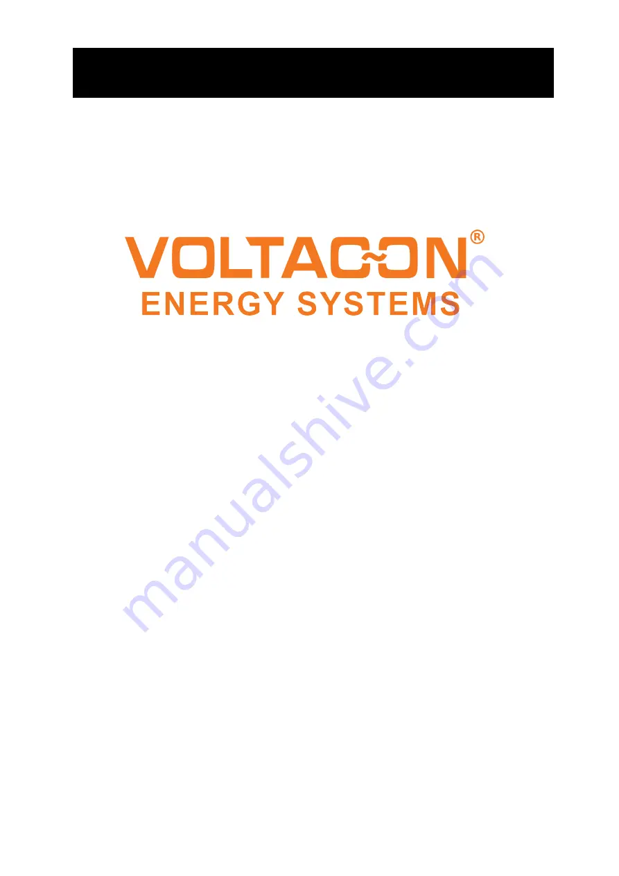 Voltacon LV 6KVA-48V User Manual Download Page 1